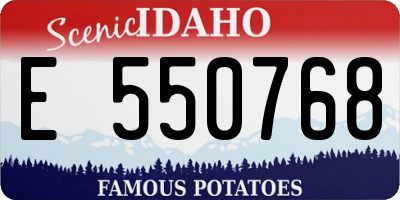 ID license plate E550768