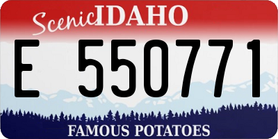 ID license plate E550771