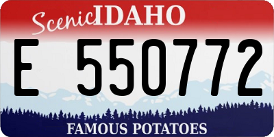 ID license plate E550772