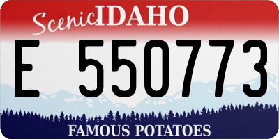 ID license plate E550773