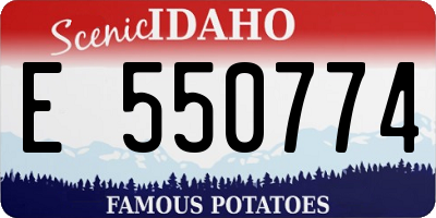 ID license plate E550774
