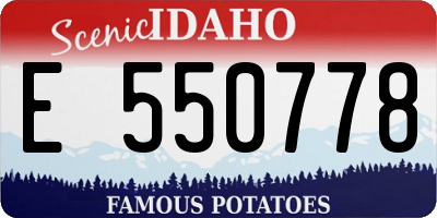 ID license plate E550778