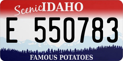 ID license plate E550783