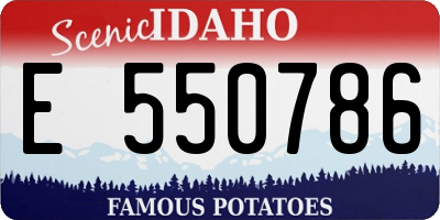 ID license plate E550786