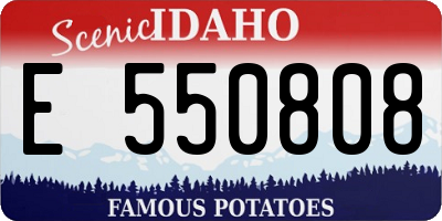 ID license plate E550808