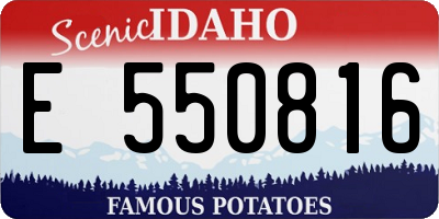 ID license plate E550816
