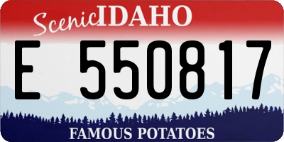 ID license plate E550817