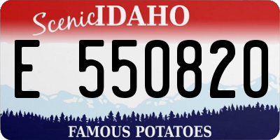 ID license plate E550820