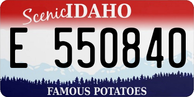 ID license plate E550840