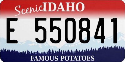ID license plate E550841
