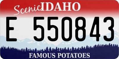 ID license plate E550843
