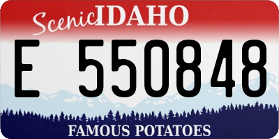 ID license plate E550848