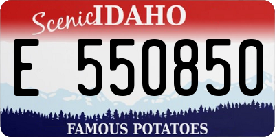 ID license plate E550850