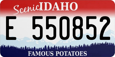 ID license plate E550852