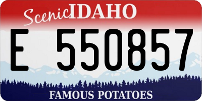 ID license plate E550857