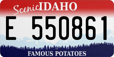 ID license plate E550861