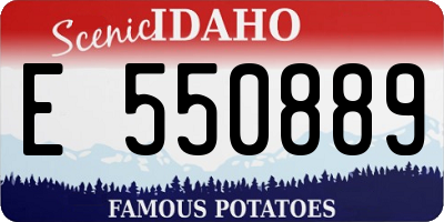 ID license plate E550889