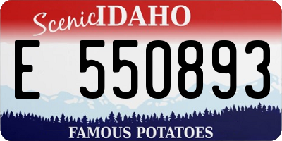 ID license plate E550893
