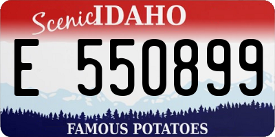ID license plate E550899