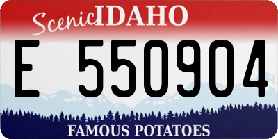 ID license plate E550904