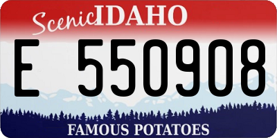 ID license plate E550908