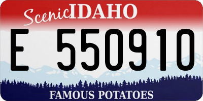 ID license plate E550910