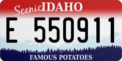 ID license plate E550911