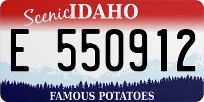 ID license plate E550912