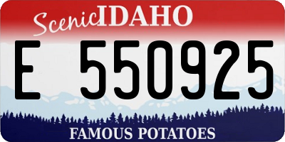 ID license plate E550925