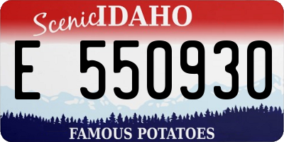 ID license plate E550930