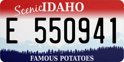 ID license plate E550941