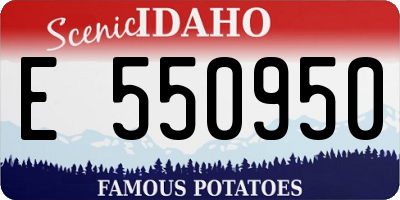 ID license plate E550950