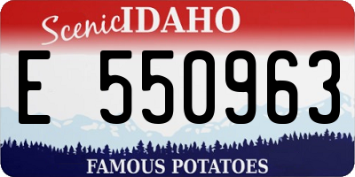 ID license plate E550963