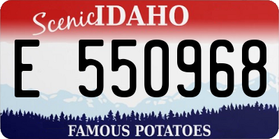 ID license plate E550968