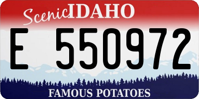 ID license plate E550972