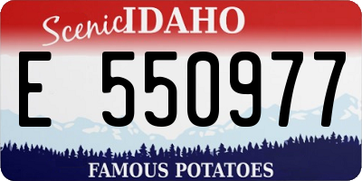 ID license plate E550977