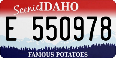 ID license plate E550978