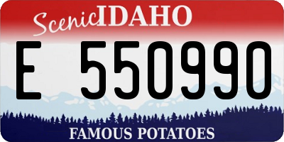 ID license plate E550990