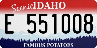 ID license plate E551008