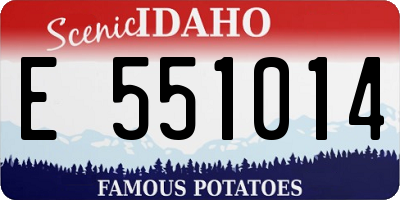 ID license plate E551014
