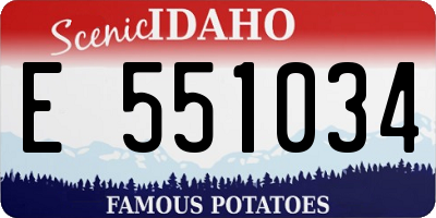 ID license plate E551034