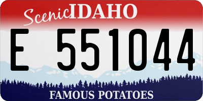 ID license plate E551044