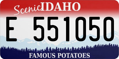 ID license plate E551050