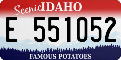 ID license plate E551052