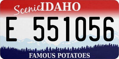 ID license plate E551056