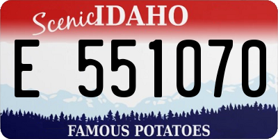 ID license plate E551070