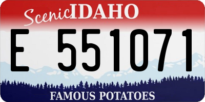 ID license plate E551071