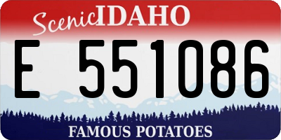 ID license plate E551086