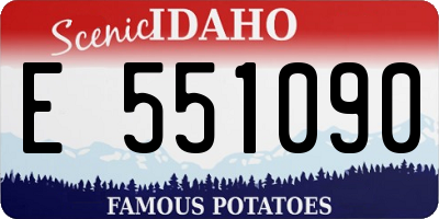 ID license plate E551090
