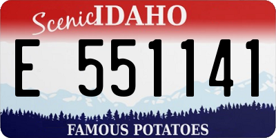 ID license plate E551141